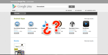 Grooveshark desaparece de Google Play tan silenciosamente como apareció