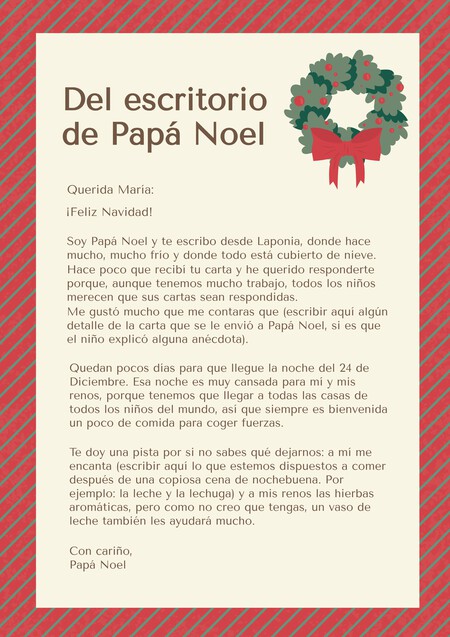 Vintage Santa Letter Template