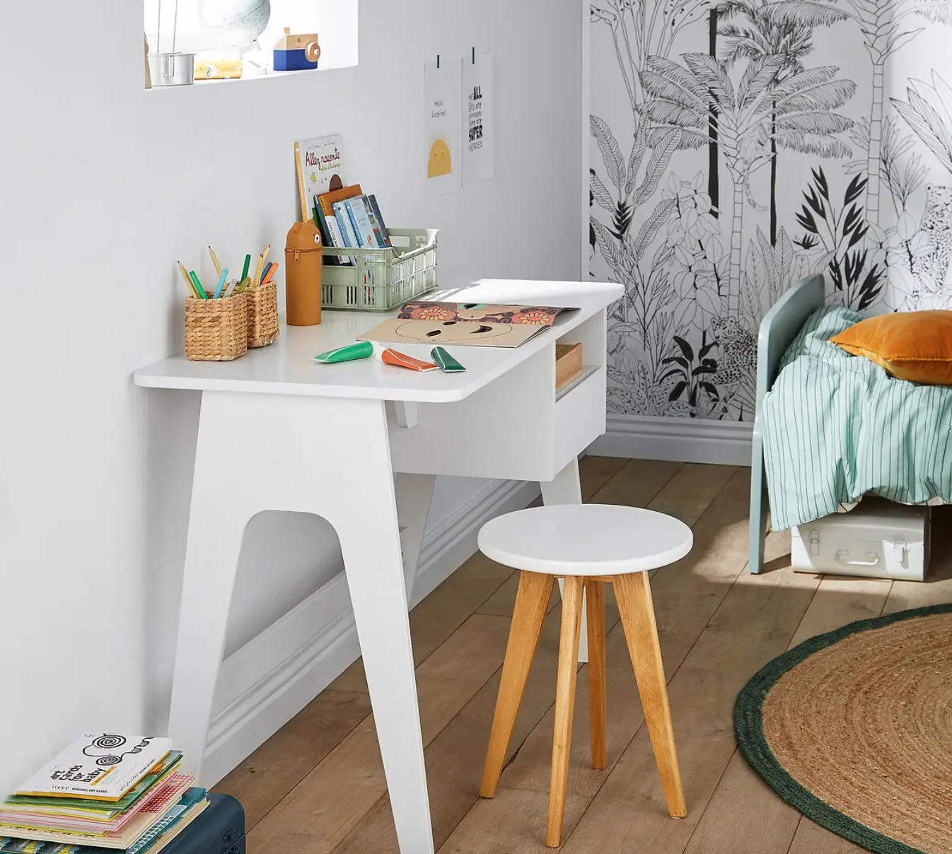 Escritorio de estilo retro vintage