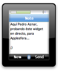 NoteIt!: Widget para enviar notas de texto a iPods o móviles Bluetooth