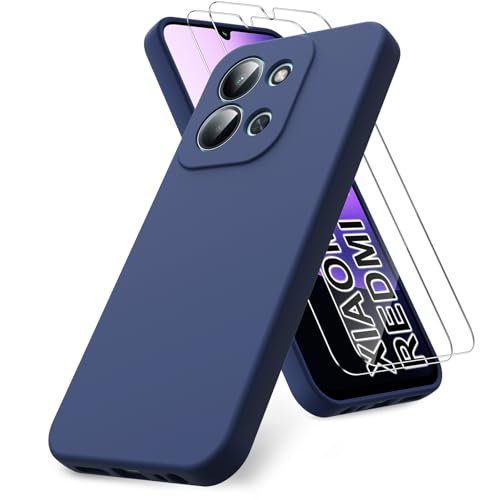 Vansdon Funda Compatible con Xiaomi Poco C85 con 2 Unidades Protector Pantalla Cristal Templado