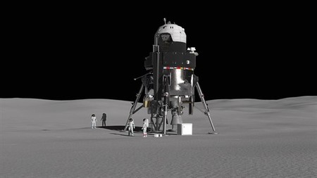 Este es aterrizador lunar tripulado reutilizable presentado por Lockheed Martin
