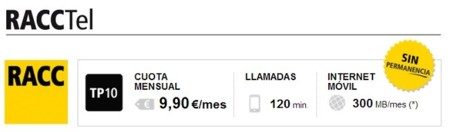 Nueva Tarifa RACCTel con 120 minutos y 300 MB por menos de 10 euros