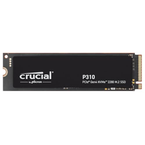 Crucial P310 SSD 2TB PCIe Gen4 NVMe M.2 2280, Disco Interno, hasta 7.100 MB/s, Compatible con Ordenador Portátil y de Sobremesa & Consolas de Juegos Portátiles - CT2000P310SSD801