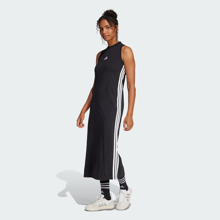 Vestido Largo Essentials Racerback 3 Bandas Negro Je1208 21 Model