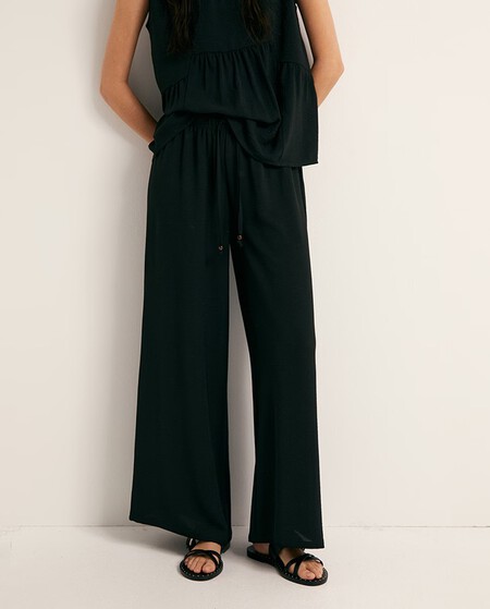 Pantalon Palazzo Rebajas El Corte Ingles Bonito Elegante Comodo Cintura Elastica Tendencia Verano Suave