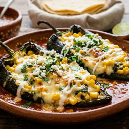 Cómo preparar chiles poblanos rellenos de queso y elotitos de lata: receta con pocos ingredientes y que queda súper cremosa