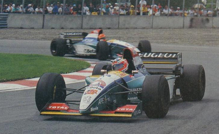 Rubens Barrichello Eddie Irvine Montreal 1995