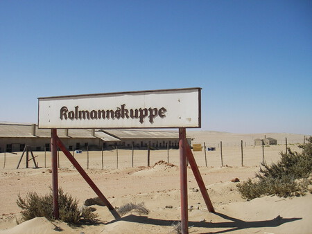Placa da cidade de Kolmanskop