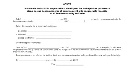 Certificado Ir A Trabajar