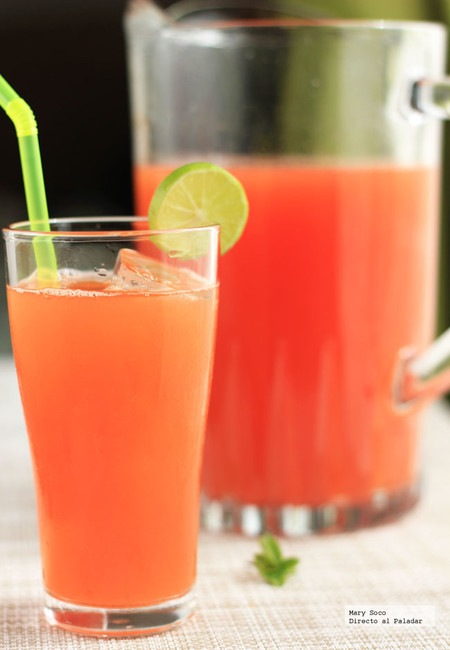 Agua fresca de papaya y limón. Receta