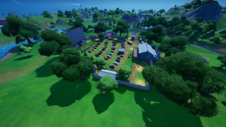 Desafío Fortnite: visita un sillón reclinable solitario, una estación de radio y un cine al aire libre