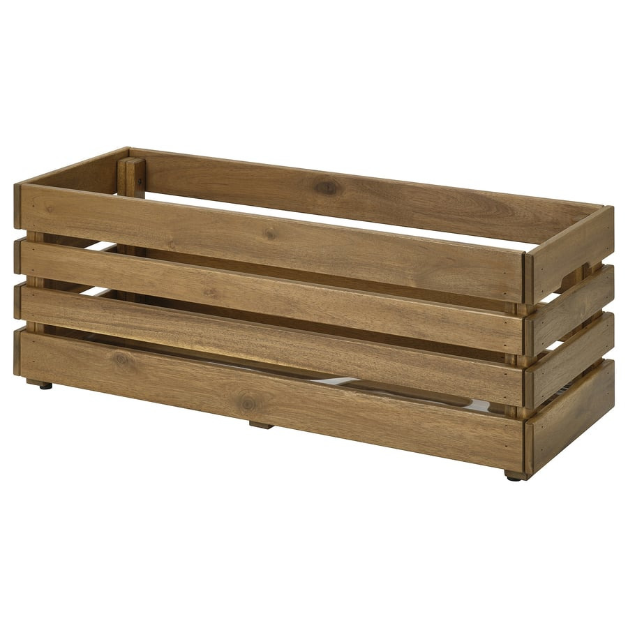 STJÄRNANIS - Jardinera, exterior acacia, 75x27 cm
