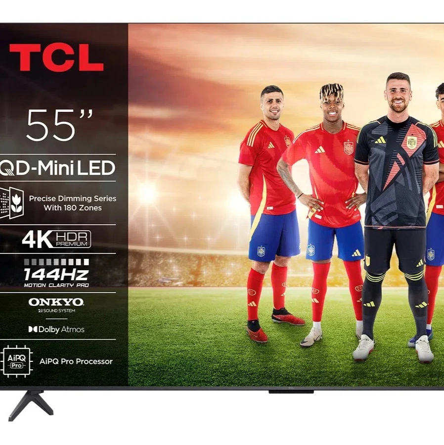 TCL - TV QD-Mini LED 139,7 cm (55') TCL 55C6K, 4K HDR Premium, Smart TV con tecnología Google TV, compatible con Asistentes de voz.