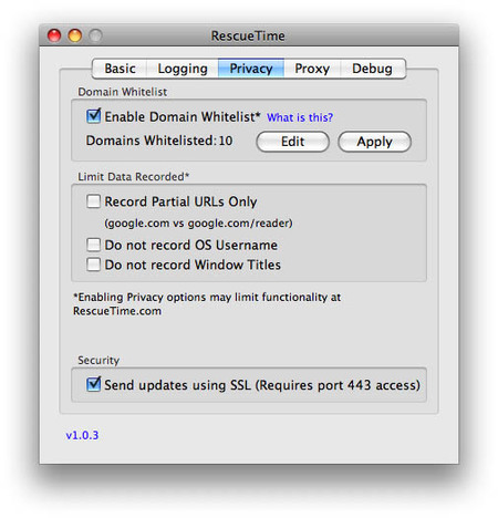 RescueTime privacidad