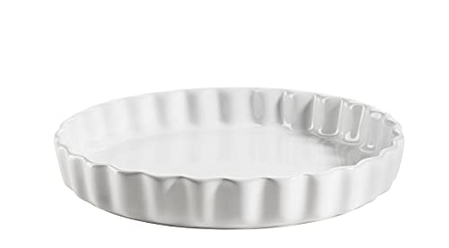 MÄSER Molde para tarta, 27 cm, cerámica, color blanco