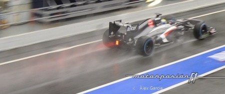 La lluvia termina la primera semana de pruebas en Barcelona
