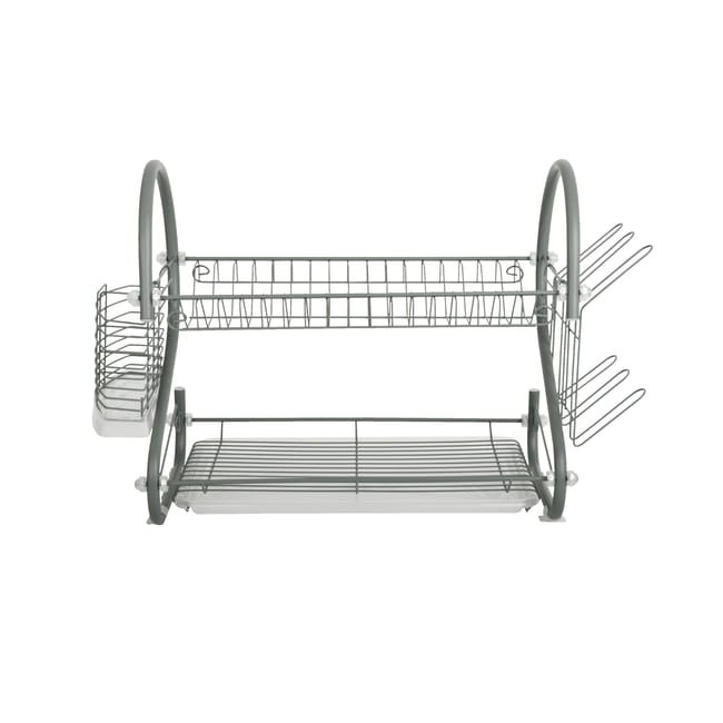 Escurreplatos cisne dos pisos cromado