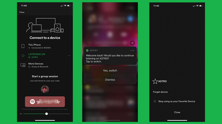 Spotify estaría probando una nueva funcionalidad para enviar la música del móvil a un altavoz cercano