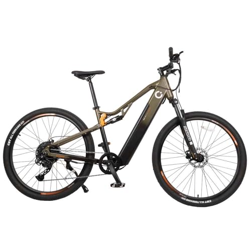 Cecotec Bicicleta Eléctrica de Montaña 29" Supreme. 120Km de Autonomía, Doble Suspensión, Cambio Shimano Cues de 10 Velocidades y Doble Disco de Freno Hidráulico Tektro