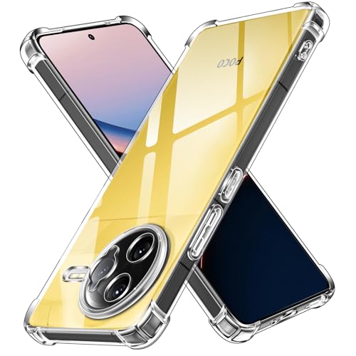 ivoler Funda para Xiaomi Poco F7 Ultra 5G, Carcasa Protectora Antigolpes Transparente con Cojín Esquina Parachoques, Suave TPU Silicona Caso Delgada Anti-Choques Case