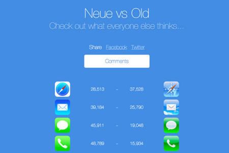 Iconos de iOS 7 contra iconos iOS 6, la imagen de la semana
