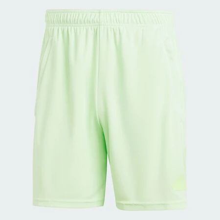 Pantalon Corto De Entrenamiento Train Essentials Logo Verde It5420 01 Laydown