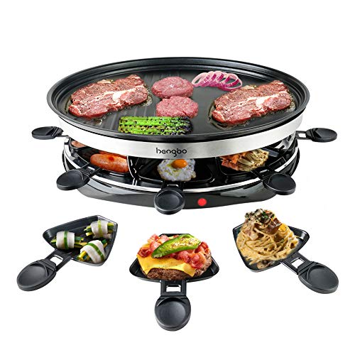 Raclette 8 Personas - Parrilla Electrica con 8 mini sartenes