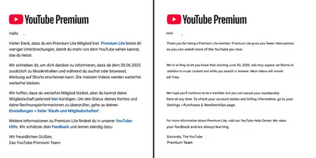 Correo Notificacion Youtube Premium Lite