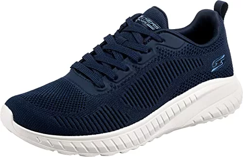 Skechers Bobs Squad Chaos Face Off, Zapatillas de Deporte Mujer, Navy Engineered Knit, 38 EU