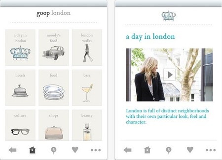 Aplicaciones viajeras: Goop City Guides
