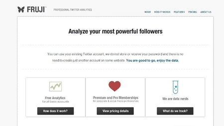 Fruji, un servicio para analizar tu influencia y seguidores en Twitter