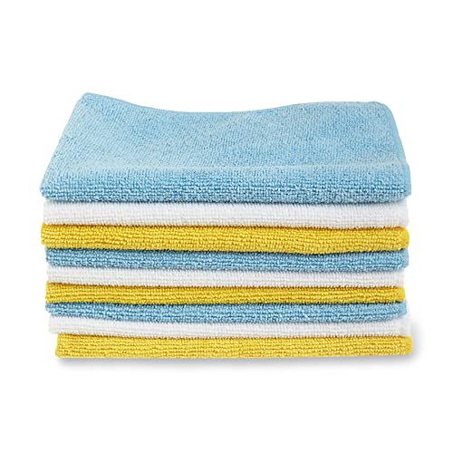 Set x12 Amazon Basics pano de limpieza microfibra, 30.5 L x 40.5 W cm