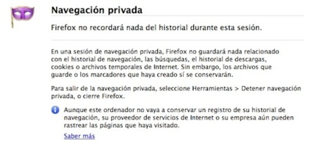 Inicia Firefox siempre en modo de navegación privada