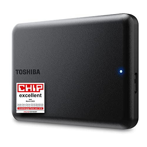 Toshiba Canvio Partner 2TB - Disco Duro Externo portátil de 2,5'', USB 3.2, Compatible con Mac y Windows. (HDTB520EK3AB)