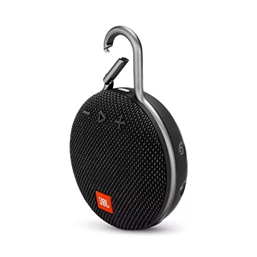 JBL Clip 3 - Altavoz inalámbrico portátil con Bluetooth, altavoz resistente al agua (IPX7), hasta 10h de música continua, negro