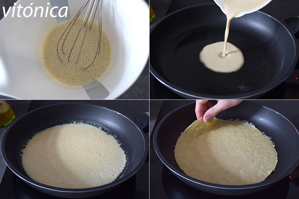 Crepes fitness de avena. Receta de cocina saludable fácil, sencilla y