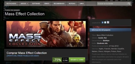 Los dos primeros 'Mass Effect' juntos por menos de 10 euros en Steam