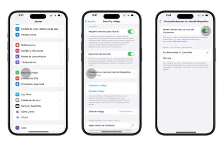 盗難防止モードを有効にする