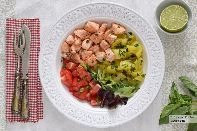 Ensalada de salmón y patata