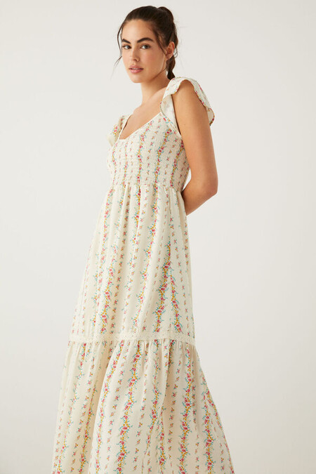 Vestido Largo Nido De Abeja Springfield Vestido Largo Nido De Abeja Springfield