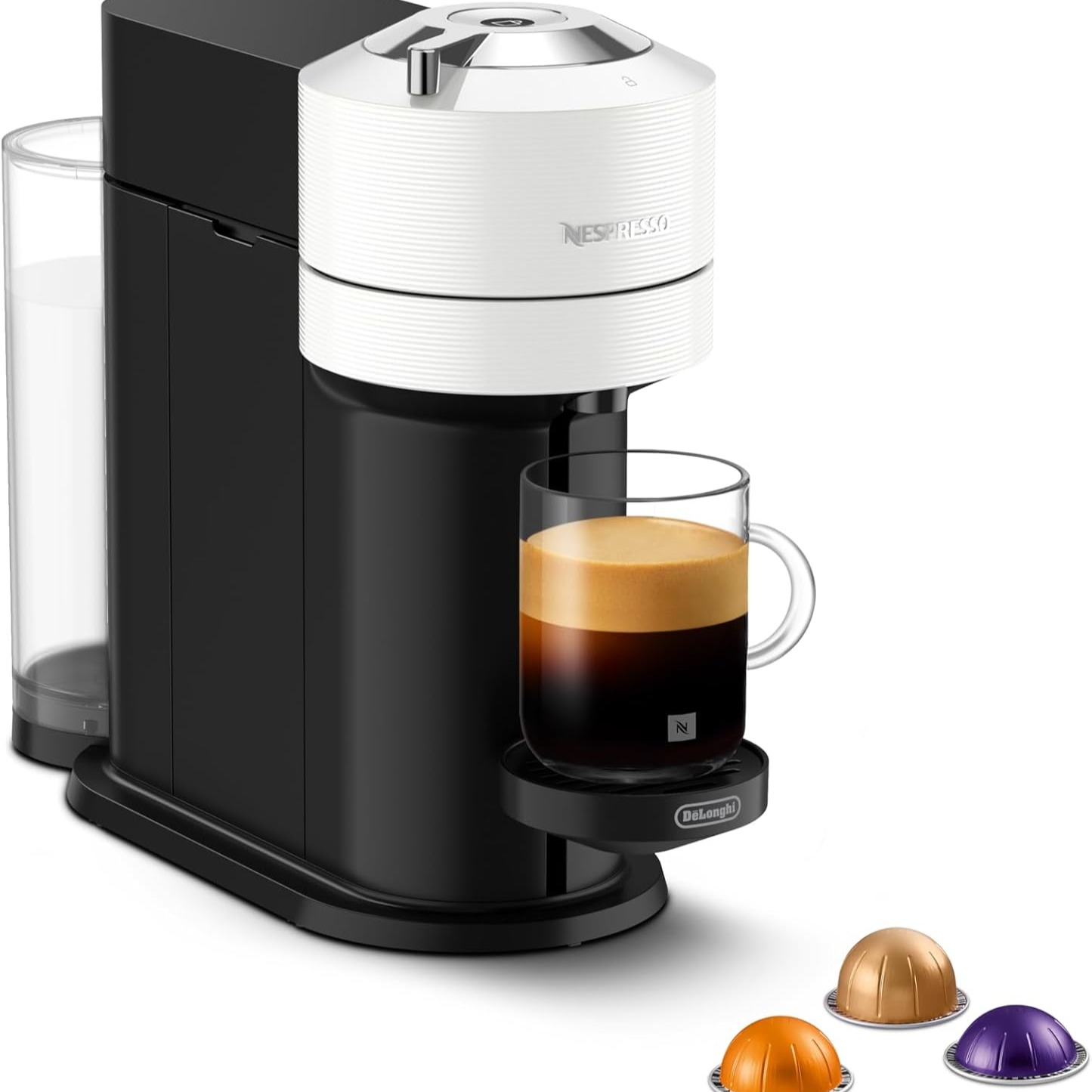 De'Longhi - Cafetera de cápsulas Nespresso De'Longhi Vertuo Next para cápsulas Nespresso Vertuo.