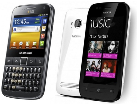 Precios Nokia Lumia 710 y Samsung Galaxy Y pro con Orange