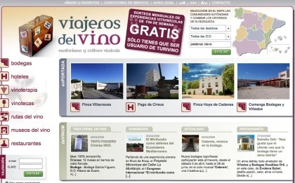 Viajeros del vino, una web de enoturismo