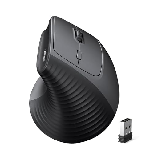 UGREEN Ratón Vertical Ergonómico 2.4Ghz con Receptor USB