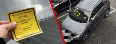 “Aparcas como un gilipollas”. Las pegatinas imposibles de quitar que están triunfando contra los que no saben dejar su coche entre las cuatro líneas 