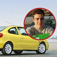 Ahora Fernando Alonso conduce superdeportivos ultra caros, pero su primer coche fue un modesto francés: "Era amarillo pero casi marrón porque no lo lavaba"