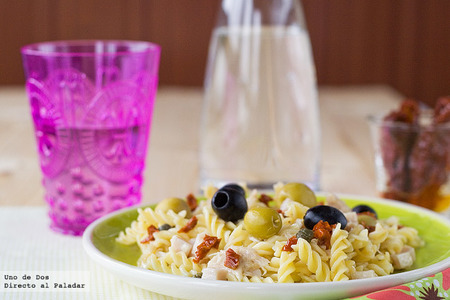 Ensalada de pasta veraniega. Receta