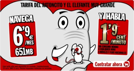 Pepephone responde bajando el precio por minuto de la tarifa Ratoncito y Elefante