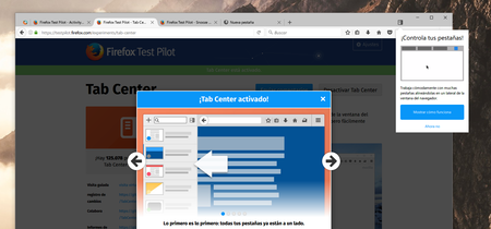 Probamos Tab Center, Snooze Tabs y Activity Stream, los últimos experimentos de Firefox